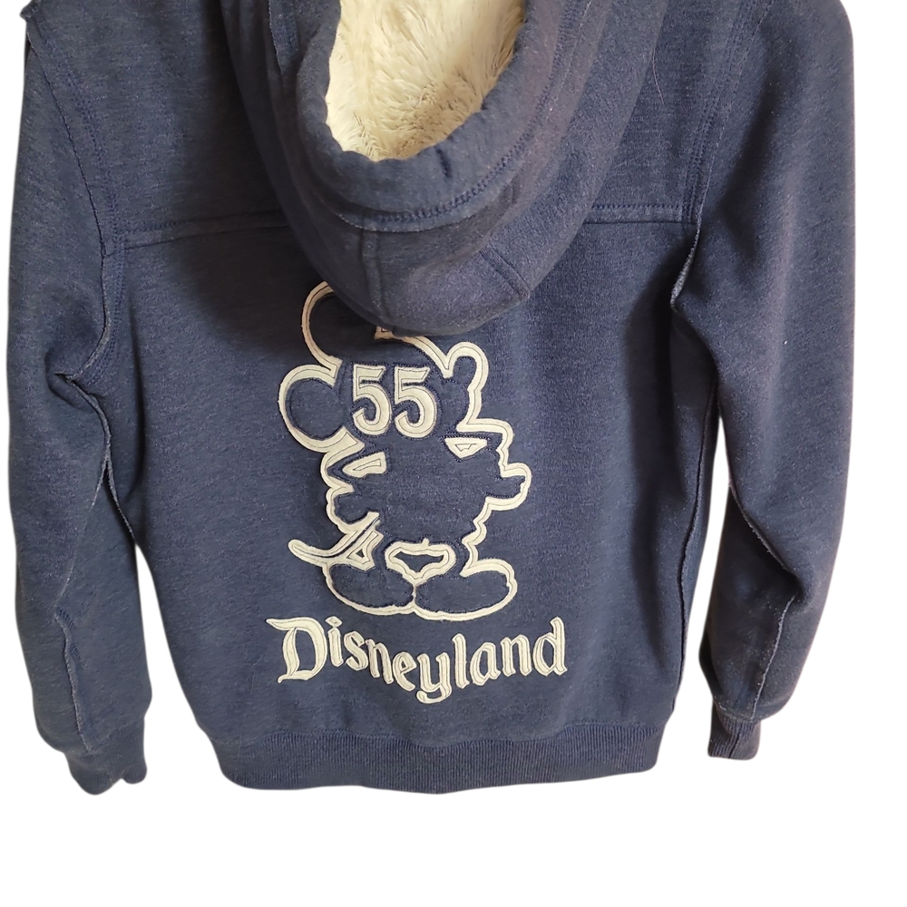 Disney 55th Anniversary Zippered Navy Hoodie with Fleece Lining- Women Sz Small,